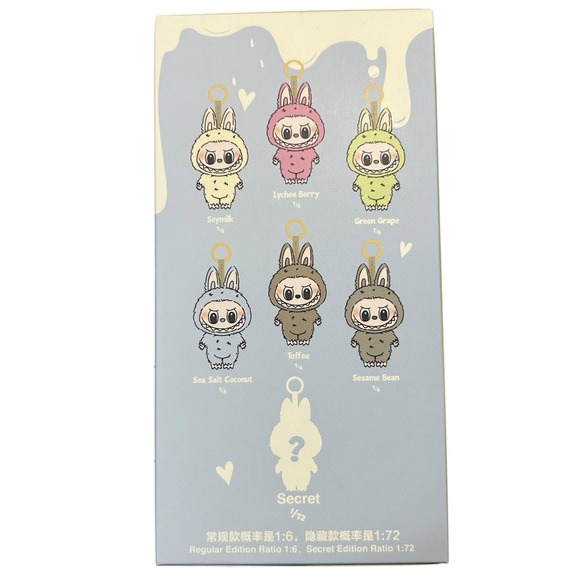 Authentic POP MART Labubu Monsters EXCITING MACARON Plush Vinyl Face SESAME BEAN - Picture 5 of 12